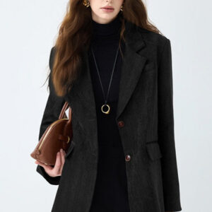 Vintage Solid Color Blazer